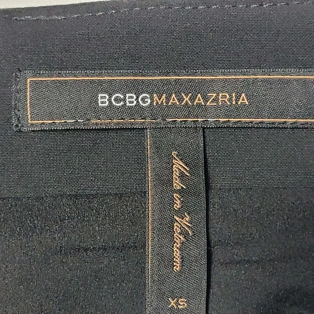 Bcbgmaxazria Women's Straight Pencil Career Skirt Elastic Waist Panel Wool Blend
